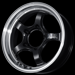 Advan YAT5B45ABG RG-D2 15x5.5 / +45 Offset / 4x100 / 63mm Bore / Machining and Black Gunmetallic