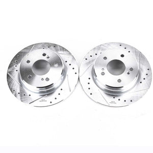 PowerStop fits Chrysler 04-08 Crossfire Rear Evolution Drilled & Slotted Rotors