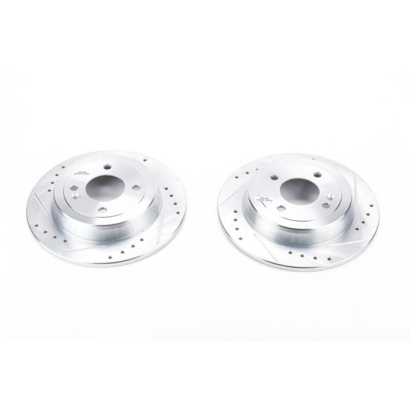 PowerStop fits Hyundai 12-19 Accent Rear Evolution Drilled & Slotted Rotors -