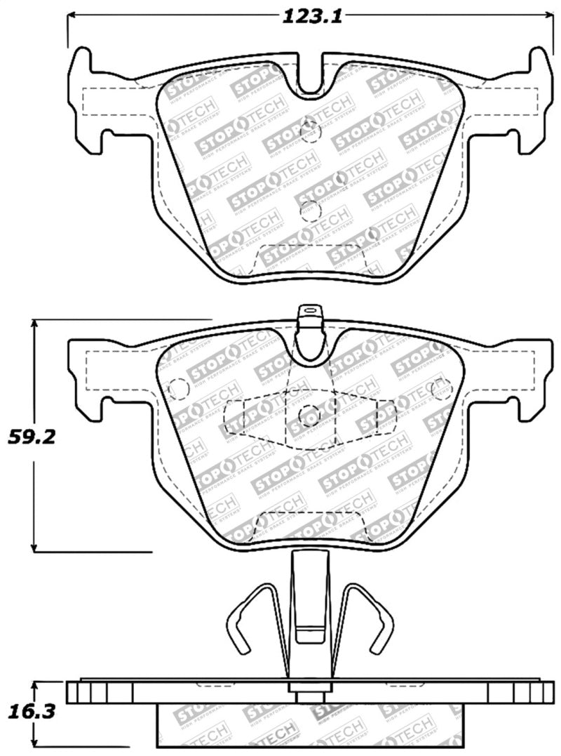 Stoptech 309.117 Performance fits BMW 330 Series/335 Series Rear Brake Pads