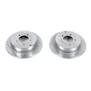 PowerStop fits Mitsubishi 09-15 Lancer Rear Evolution Drilled & Slotted Rotors -