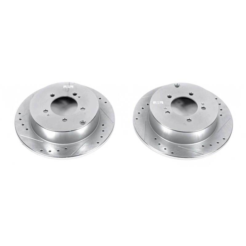 PowerStop fits Mitsubishi 09-15 Lancer Rear Evolution Drilled & Slotted Rotors -