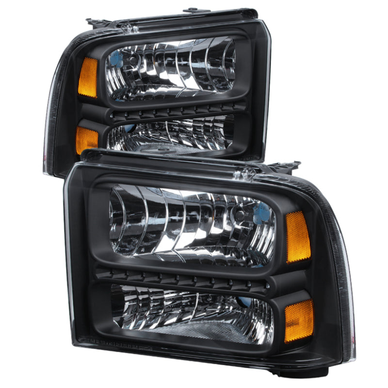 9026966 Xtune fits Ford 05-07 F250/350/450 Super Duty Crystal Headlights w/ LE