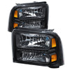 9026966 Xtune fits Ford 05-07 F250/350/450 Super Duty Crystal Headlights w/ LE
