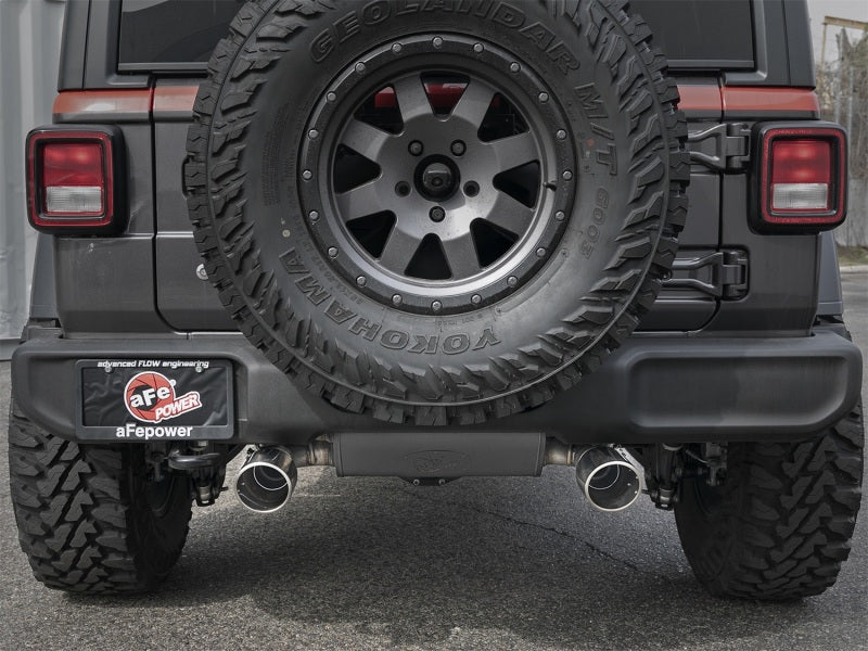 AFE 49-38066-P Series 2.5in 304 SS Cat-Back Exhaust w/ Polished Tips 2018+ fits