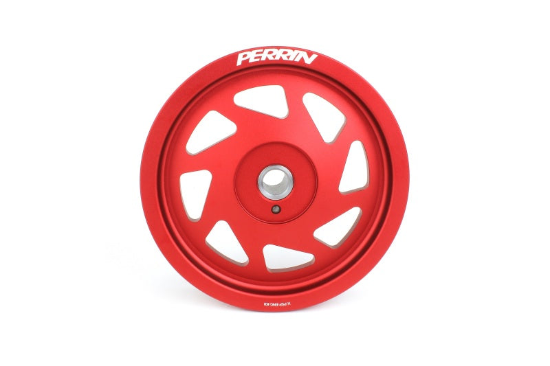 Perrin PSP-ENG-104RD 19-21 fits Subaru WRX / 16-18 Forester Lightweight Crank Pulley (FA/FB Engines w/Large Hub) - Red