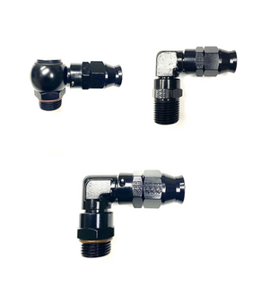 Fragola 689768-BL -6AN 90 Degree Real Street Hose End x -8AN Male ORB (3/4-16)