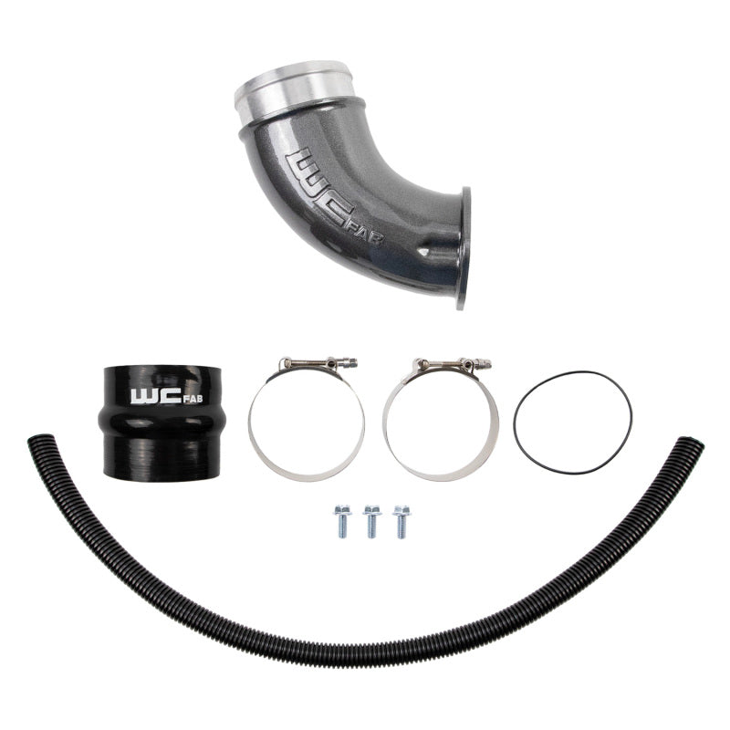 Wehrli WCF100535-CAT 01-04 Duramax LB7 4in High Flow Intake Horn - Cat Yellow