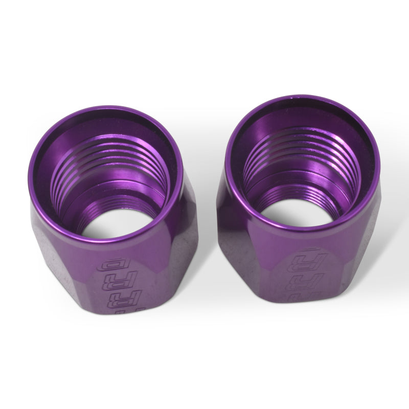 Russell 615522 Performance 2-Piece -6 AN Anodized Full Flow Swivel Hose End Sockets (Qty 2) - Purple