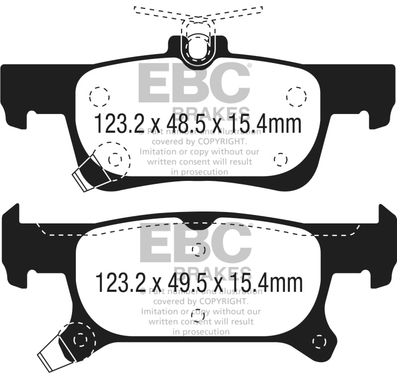 EBC DP23079 2016+ fits Buick Envision 2.0L Turbo Greenstuff Rear Brake Pads