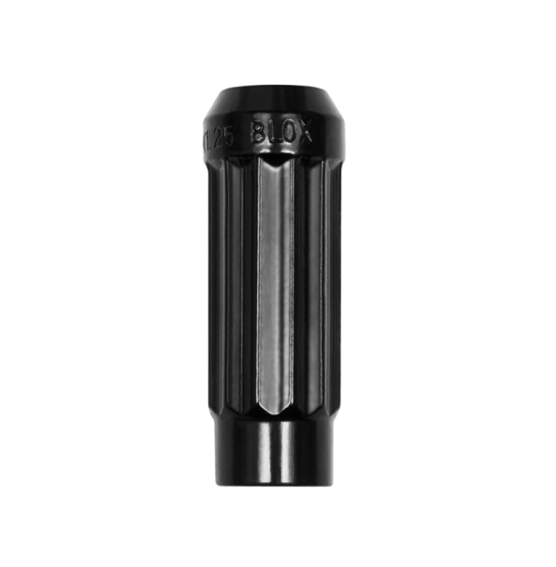 BLOX Racing BXAC-00140-BK 12-Sided P17 Tuner Lug Nut 12x1.5 - Black Steel - Single Piece