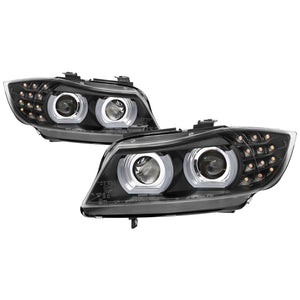 Spyder 5086495 fits BMW 09-12 E90 3-Series 4DR HID w/ AFS Only - LED Turn - Bla