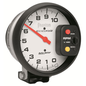 AutoMeter 5795 Autometer Phantom 5 inch 10,000RPM Tachometer w/ Memory