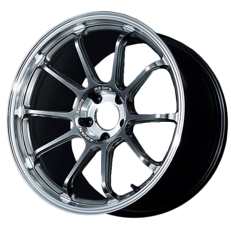 Advan YAF9J44WDHPB RZ-DF2 19x9.5 / 5x120 BP / +44 Offset / 72.5 HB - Diamond Cut & Hyper Platinum Black