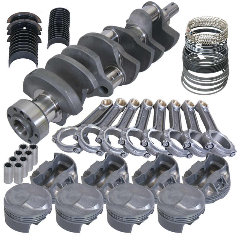 Eagle 61114070 fits Chevy 454 1Pc 4.250in Crank 6.385in I-Beam Rods 43cc Dome 4.320in Pistons Rotating Assembly