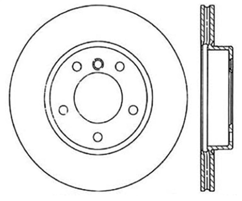 Stoptech 126.34029CSR Power Slot 96-02 fits BMW Z3 / 03-01/06 Z4 (E86) / 3 Series Front Right Cryo Slotted Rotor