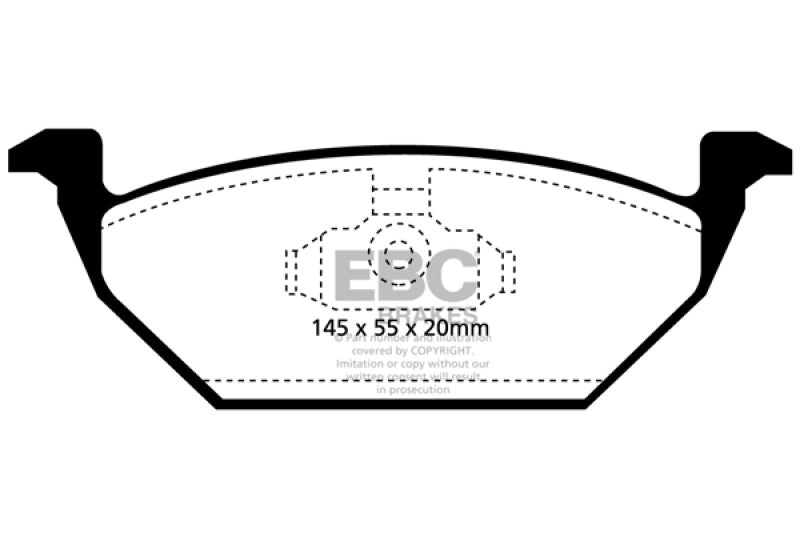 EBC DP21117 fits Volkswagen 98-99 Beetle 2.0 Greenstuff Front Brake Pads