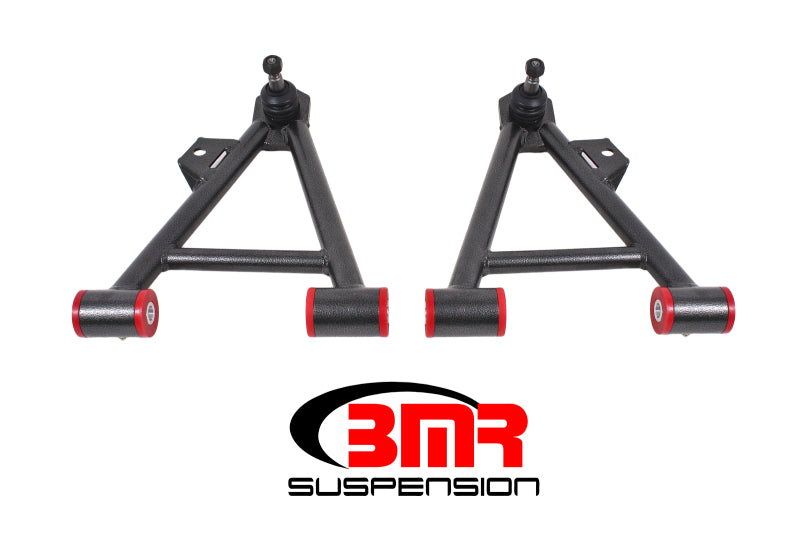 BMR AA044H Mustang Lower Non-Adj. A-Arms (Coilover Only) w/ Tall Ball Joint (Poly) - Black Hammertone