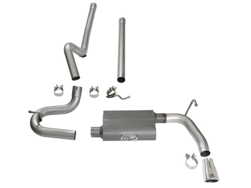 AFE 49-08044-1P on 2-1/2in Aluminized Steel Cat Back Exhaust 07-17 fits Jeep Wr