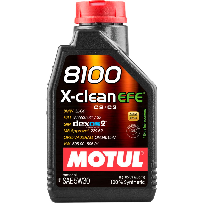 Motul 111367 1L Synthetic Engine Oil 8100 X-CLEAN 5W30
