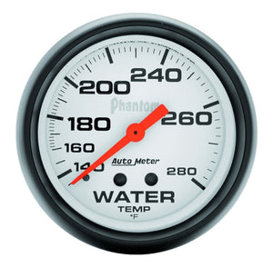 AutoMeter 5831 Autometer Phantom 66mm 140-280 Deg F Mechanical Water Temperature Gauge
