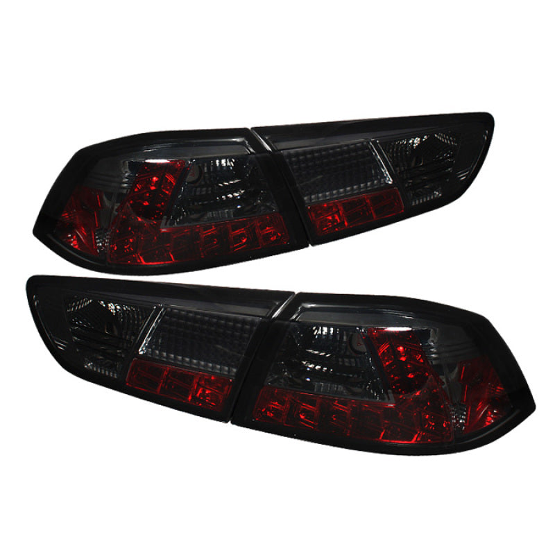 Spyder 5030399 fits Mitsubishi 08-14 Lancer/Evolution X LED Tail Lights Smke AL