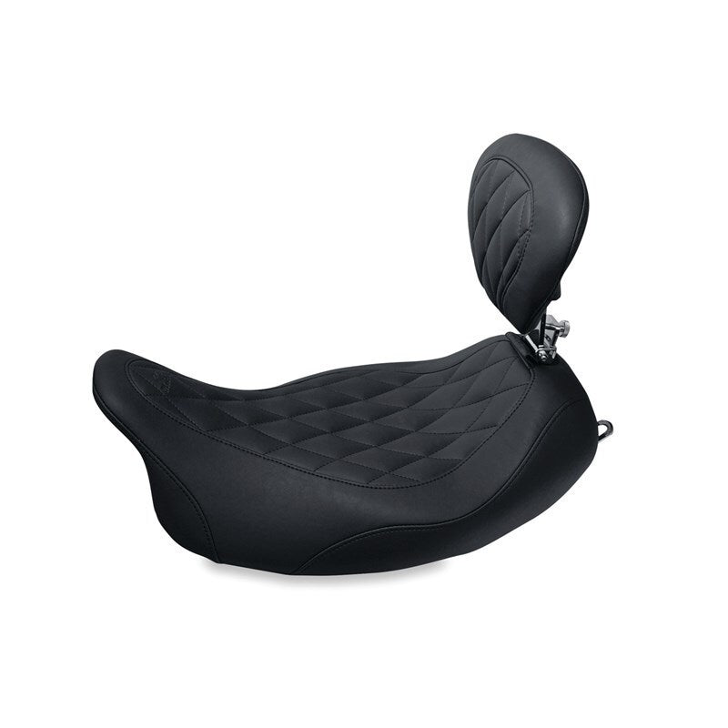 Mustang 79725 Harley Rd King, 06-07 Str Glide 1906-07,00-05 fits Eagle 08-21 Touring Solo Seat Diamond - Black