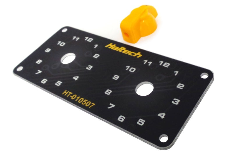 Haltech HT-010509 Dual Switch Panel Kit w/Yellow Knob