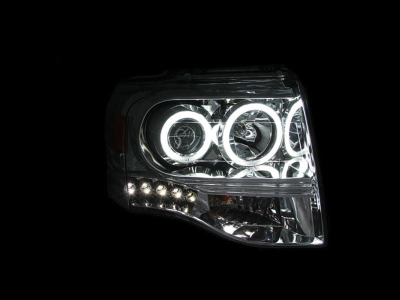 ANZO 111114 2014 fits Ford 07-20 Expedition Projector Headlights Chrome