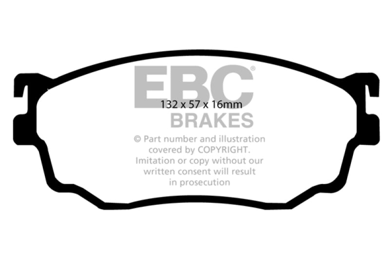 EBC DP21411 fits Mazda 03-04 Protege 2.0 Turbo (fits Mazda 03-04speed) Greenstuff Front Brake Pads