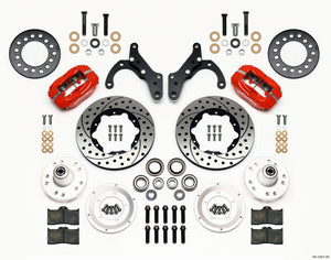 Wilwood 140-12021-DR fits Forged Dynalite Front Kit 11.00in Drill-Red 65-68 fit