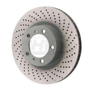 SHW Performance PFR39972 SHW 09-16 fits Porsche 911 Carrera w/o Ceramic Brakes Right Front Drill-Dimp MB Brake Rotor (99735140201)