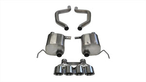 CORSA Performance 14768 Corsa 2017-2019 fits Corvette Z06 2.75in Axle Back Exhaust Polished Dual Rear Exit Quad 4.5in Tip (Sport)