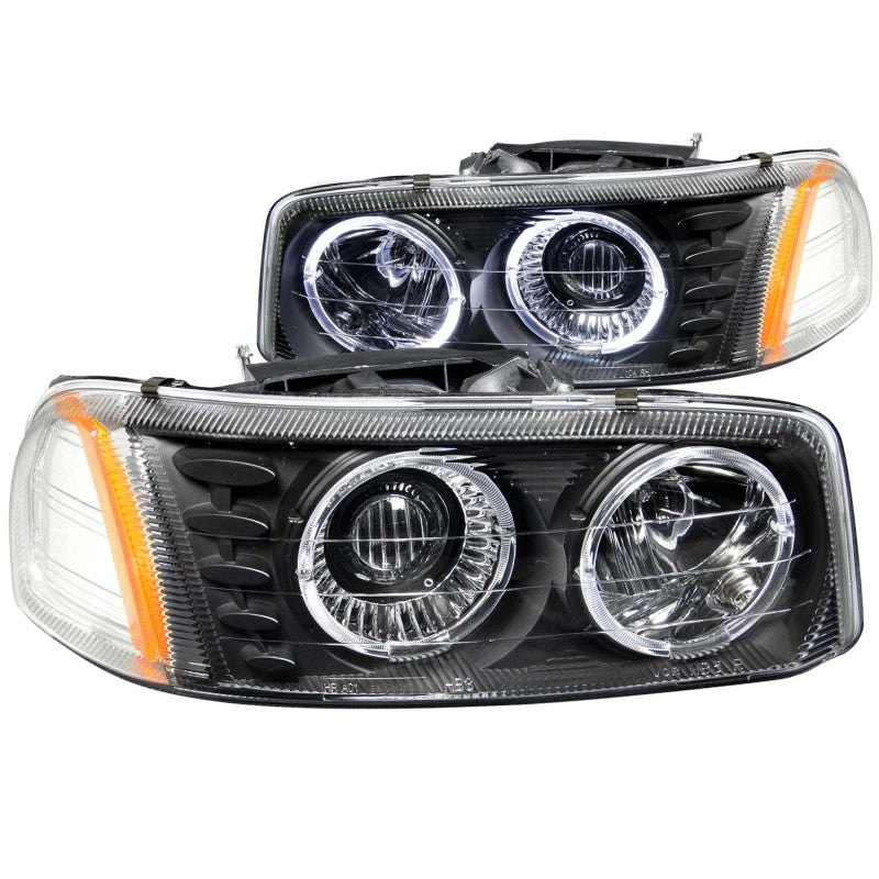 ANZO 111192 1906 Gmc Sierra 1500 Projector Headlights w/ Halo Black