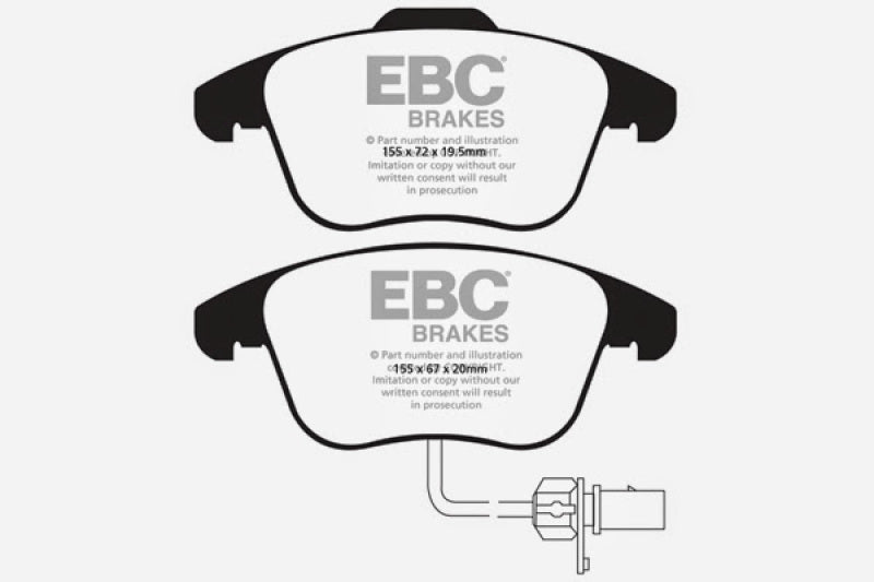 EBC DP21998 10+ fits Audi A5 2.0 Turbo Greenstuff Front Brake Pads