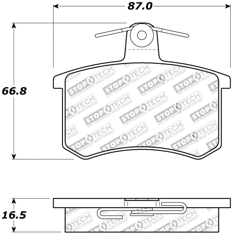 Stoptech 309.0228 Performance 96-2/97 Audi A4 / 96-01 A4 Quattro / 95-98 A6 Rear Brake Pads