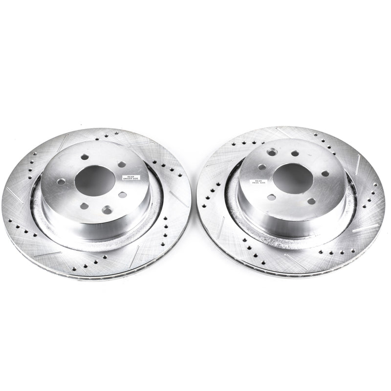PowerStop fits Infiniti 07-08 G35 Rear Evolution Drilled & Slotted Rotors - Pair