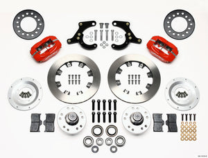 Wilwood 140-11010-R Forged Dynalite Front Kit 11.75in Red 55-57 fits Chevy