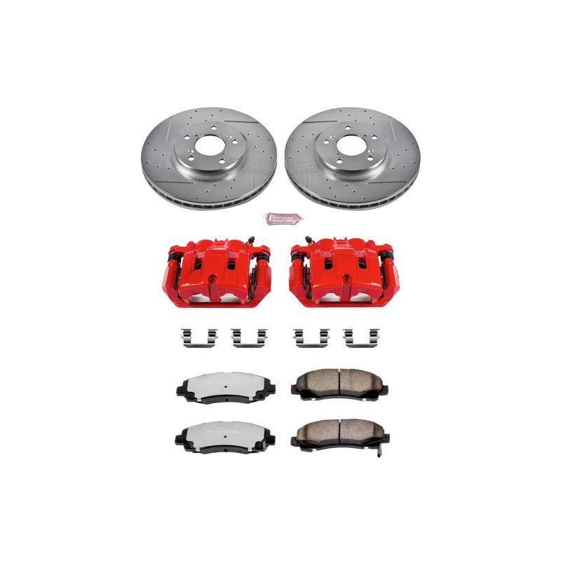 Power Stop KC2429-36 06-11 fits Honda Ridgeline Front Z36 Truck & Tow Kit w/Cals