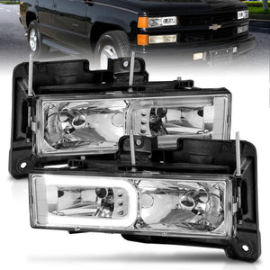 ANZO 111499 1999-2000 fits Cadillac Escalade Crystal Headlights