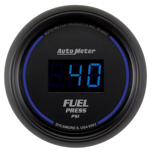 AutoMeter 6963 Autometer 52.4mm 1-100 PSI Black Digital Fuel Pressure Gauge