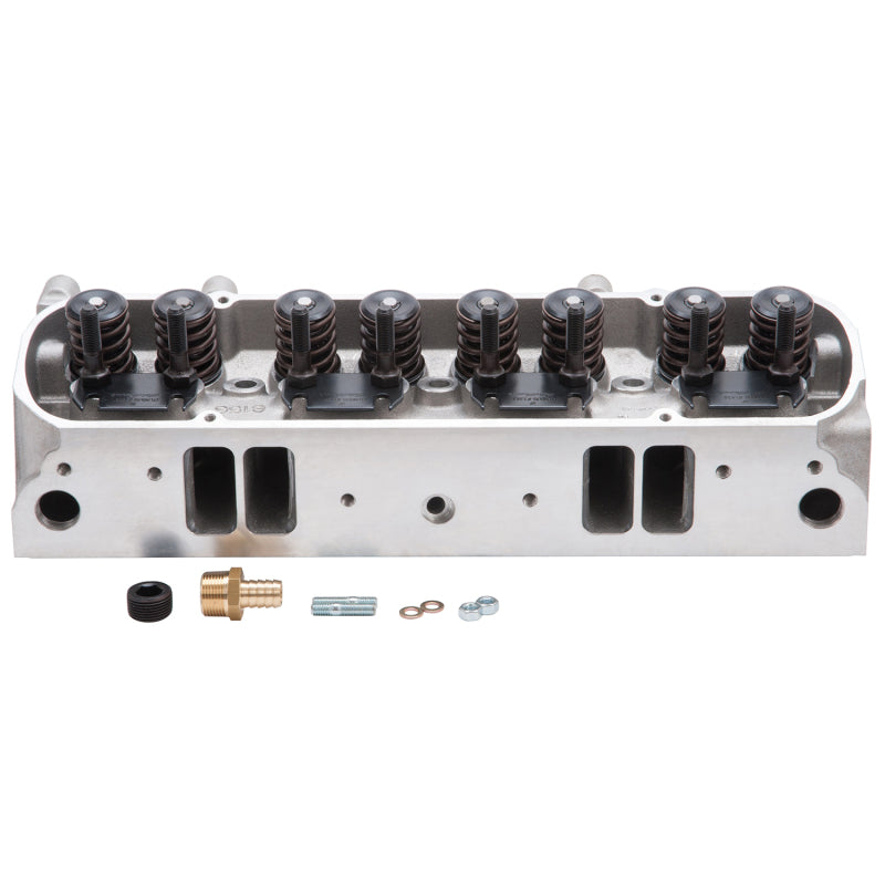 Edelbrock 61595 Cylinder Head fits Pontiac Performer D-Port 72cc Chambers for Hydraulic Roller Cam Complete