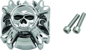 Kuryakyn 6281 Kuryakyn Replacement Zombie Grip Emblems Without Throttle Boss Chrome
