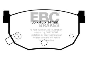 EBC UD272 99-01 fits Hyundai Elantra 2.0 Ultimax2 Rear Brake Pads