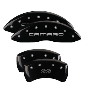 MGP 14027SCS4BK 4 Caliper Covers Engraved Front Gen 4/fits Camaro Engraved Rear