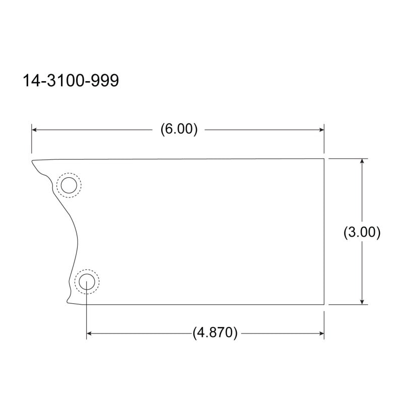 Peterson Fluid Systems 14-3100-999 Mount Blade Universal - Left Side