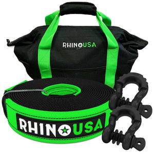 Rhino USA RNO-SHACKSTRAP30 30Ft Tow Strap/Shackles Combo