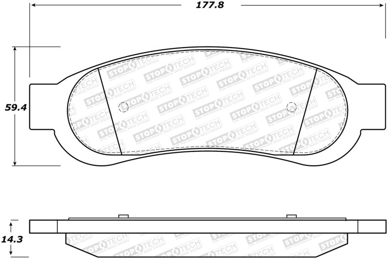 Stoptech 308.1334 Street Brake Pads - Rear