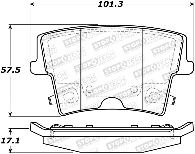 Stoptech 305.1057 Street Select Brake Pads