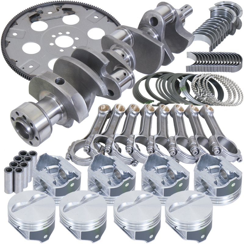 Eagle B15405L06068 fits Chevy 350 1Pc 3.750in Crank 5.700in I-Beam Rods 4.060in Pistons 168 Tooth FP Balanced Assembly